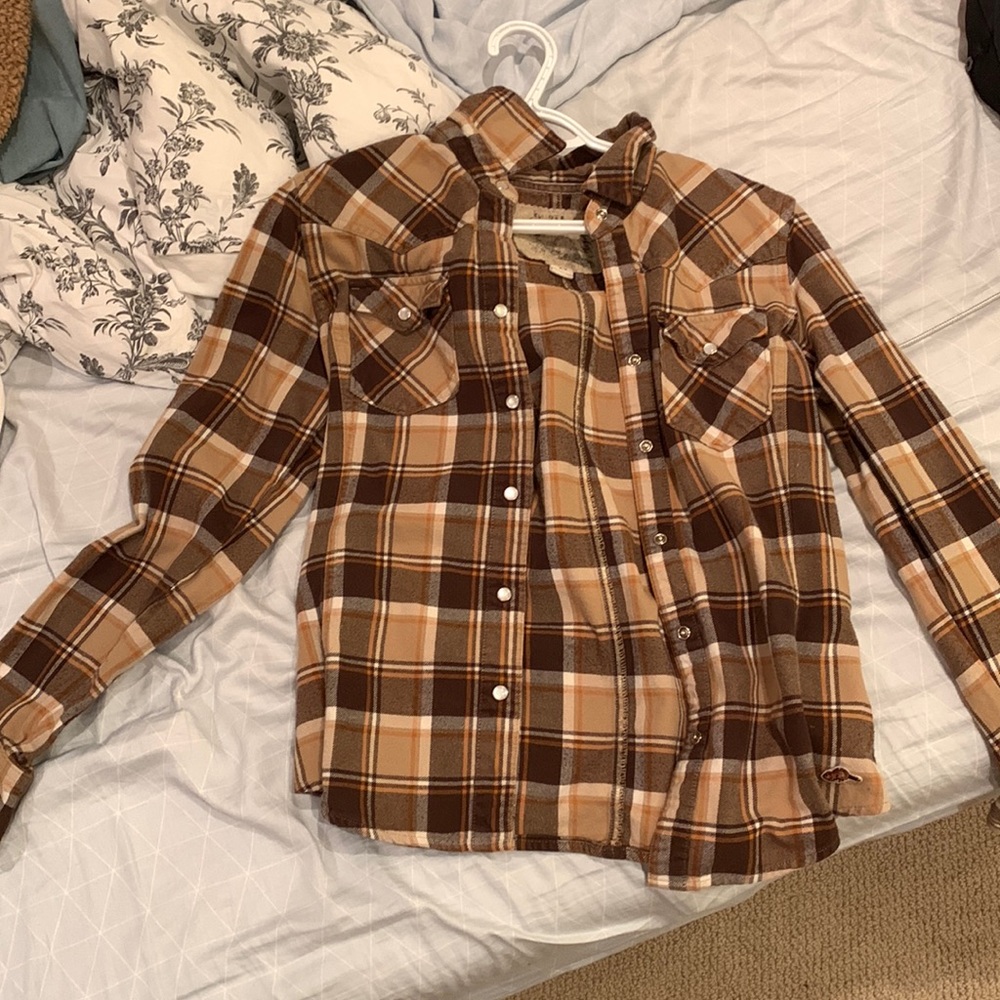 roots brown flannel